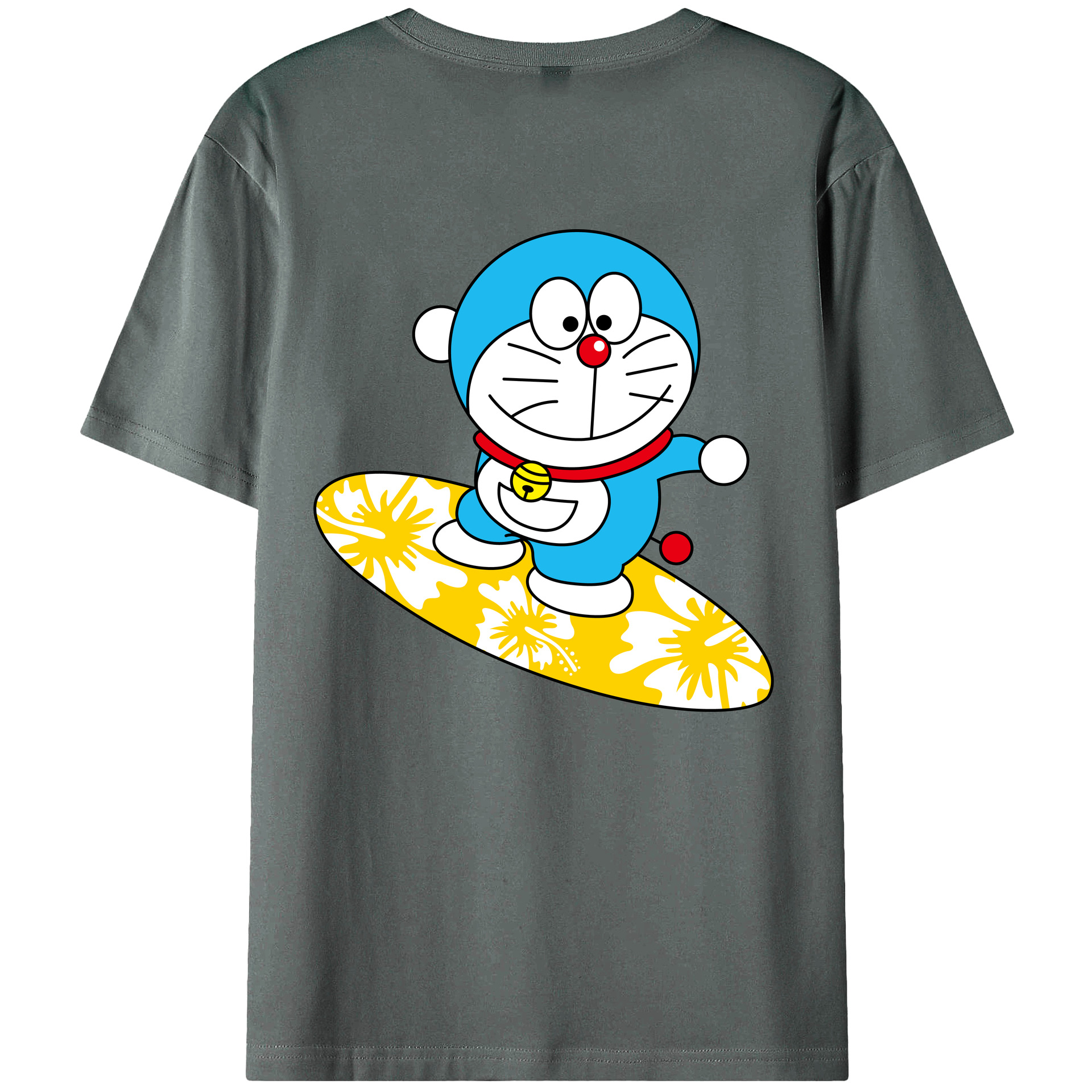 （画像用） ドラえもん Doraemon 綿100％ メンズ半袖Tシャツ（バックプリント） 通気性